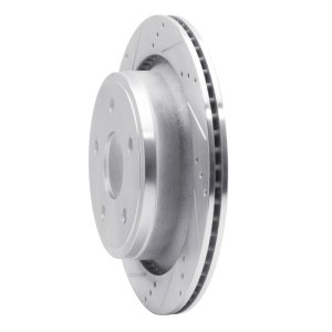Chrysler ASPEN Brake Rotor (1) - Rear Left - R1 Concepts - Drilled & Slotted - Silver - `02-`24